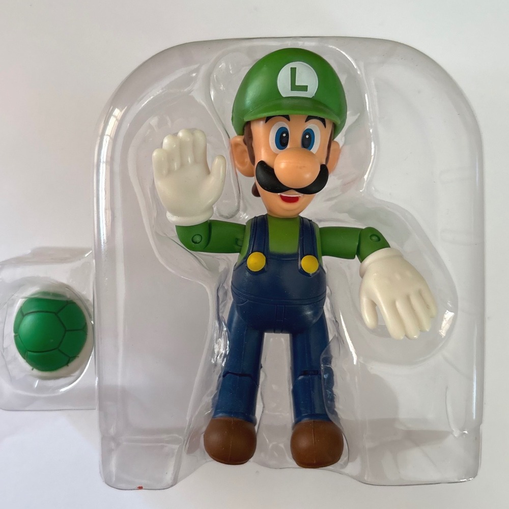 Luigi Jakks Pacific World of Nintendo Luigi 4" Action Figure Green Shell 2015